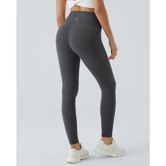 $45 Halara High Waisted Tummy Control Side Pocket Leggings 7/8 length size large - Picture 3 of 8